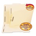Smead File Folder 8-1/2 x 11", 2 Fastener, Manila, PK50, Tab Position: Right of Center Position 14580